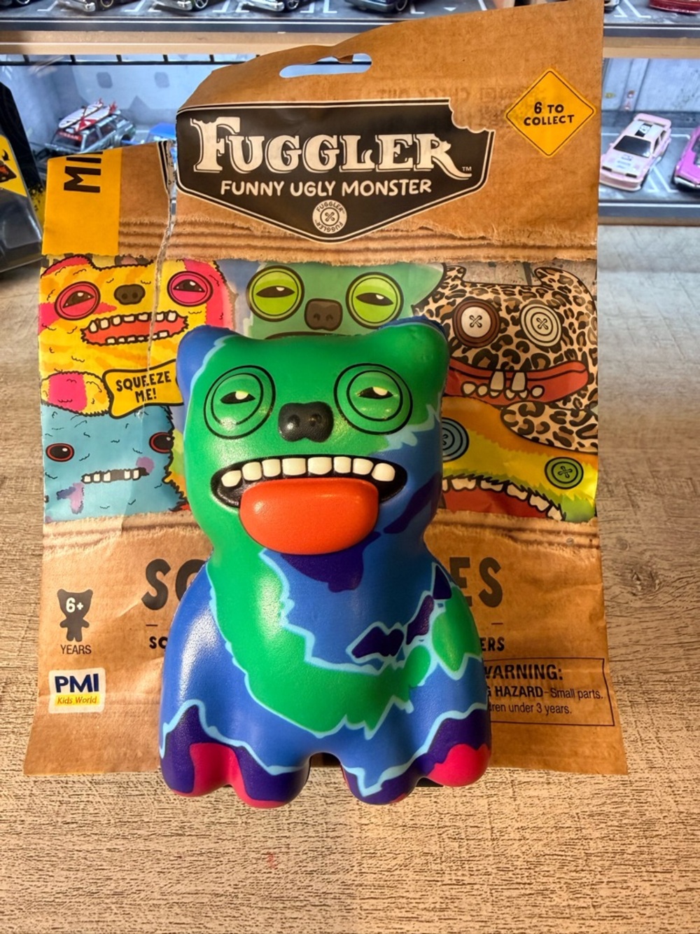 CATCH ME Fuggler Funny Ugly Monster Squeeze Toy - Multicolor/Chase green button
